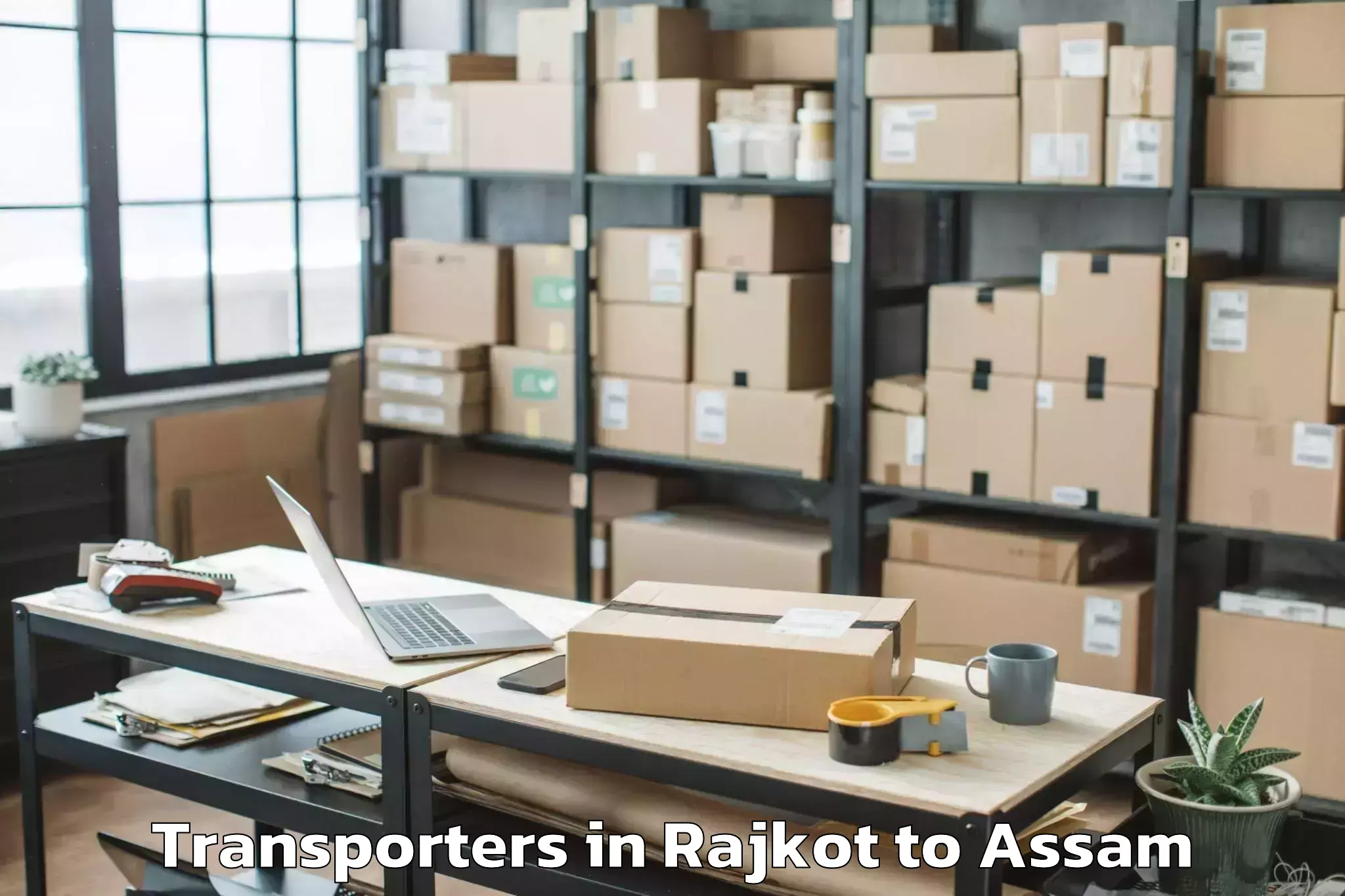 Easy Rajkot to Balighat Transporters Booking